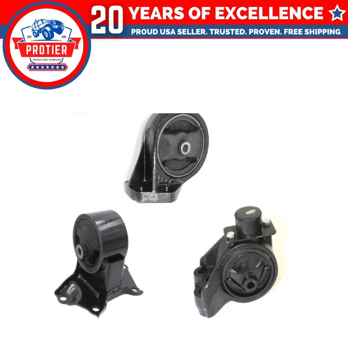 Engine Motor & Trans Mount 3PCS Set Compatible for 01-06 KIA Optima 2.4L 6B93BC-57