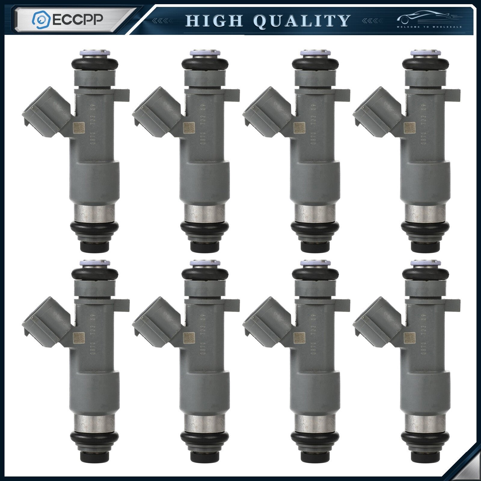 8 Pcs Fuel Injectors For Nissan Armada Titan 5.6L 2007 2008 2009-2015 16600ZJ50A 6B93BC-57