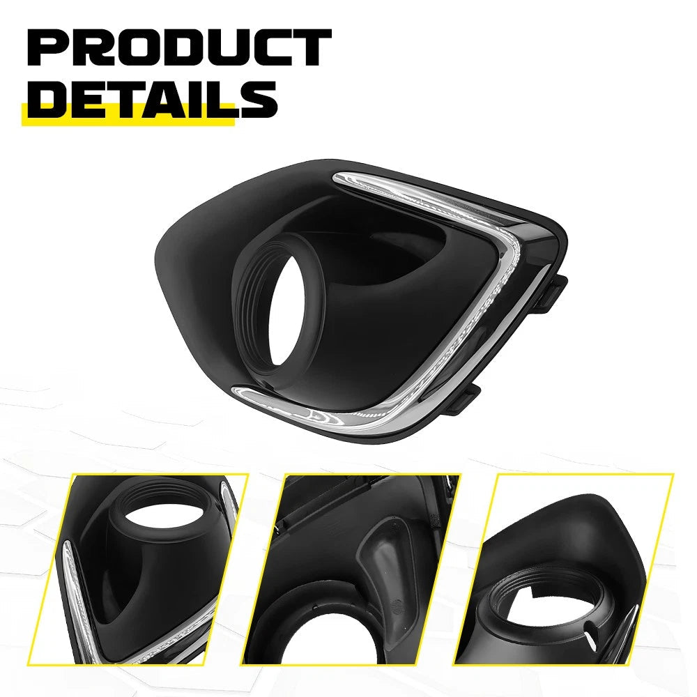 2X For 2013-2015 Mitsubishi Outlander Sport Fog Light Trim Lamp Bezel Cover EOA 6B93BC-57