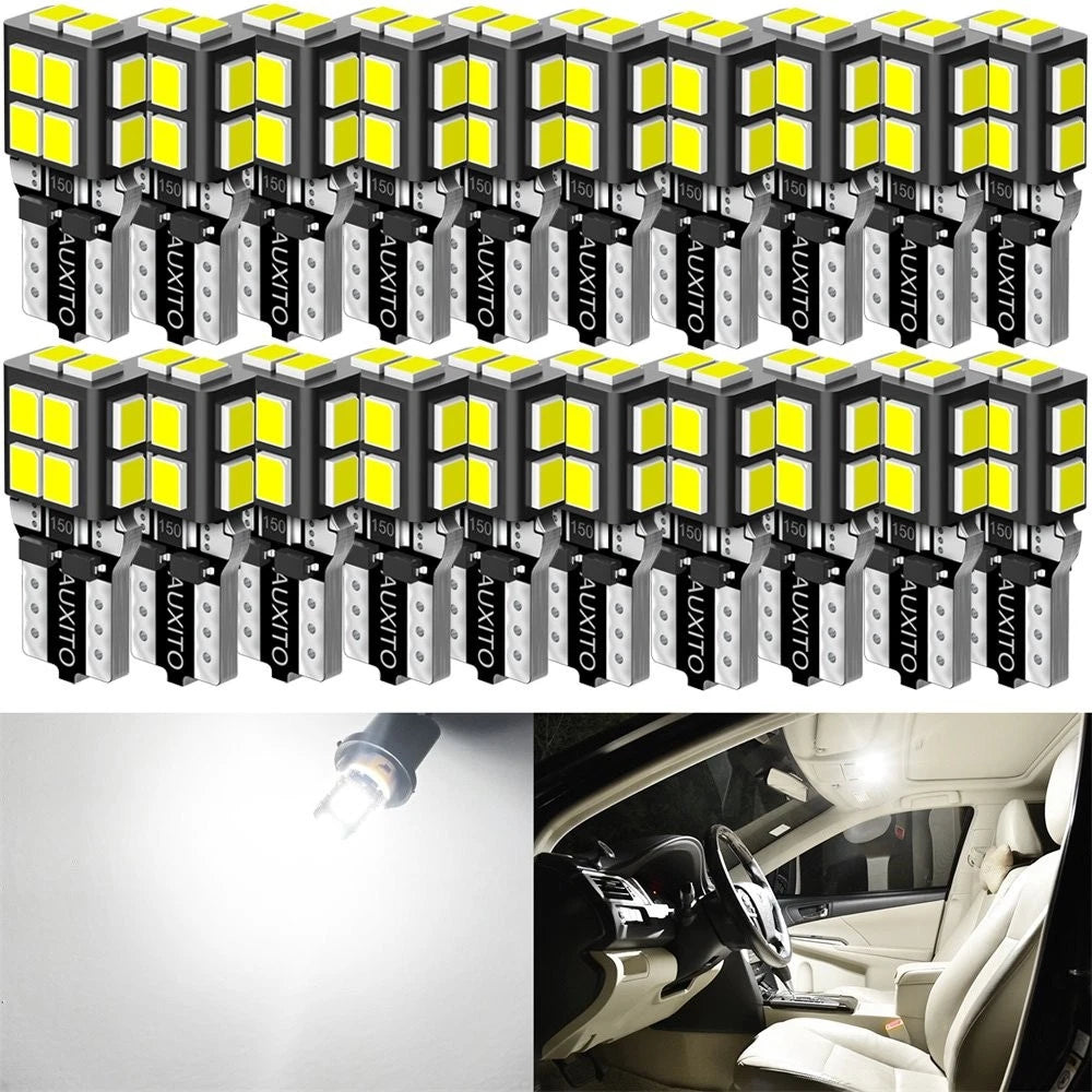 20X T10 192 168 194 W5W 2825 158 14-SMD 2835 Super White 6500K LED Light Bulb EA 6B93BC-57
