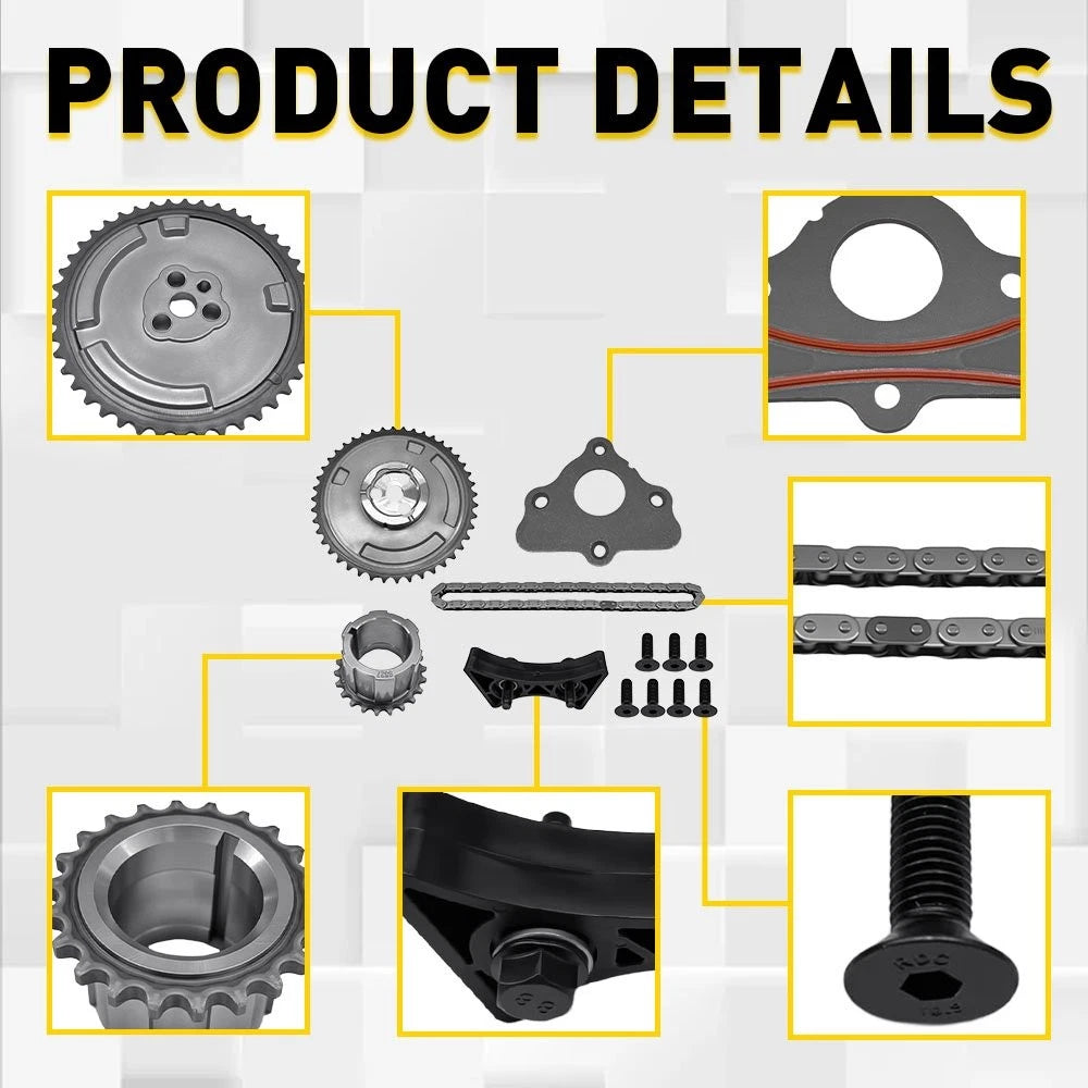 LS Timing Chain Set Fits GM 4.8 5.3 5.7 6.0 LS1 LS2 LS3 LS6 L99 LS4 LS9 LSA EOA 6B93BC-57