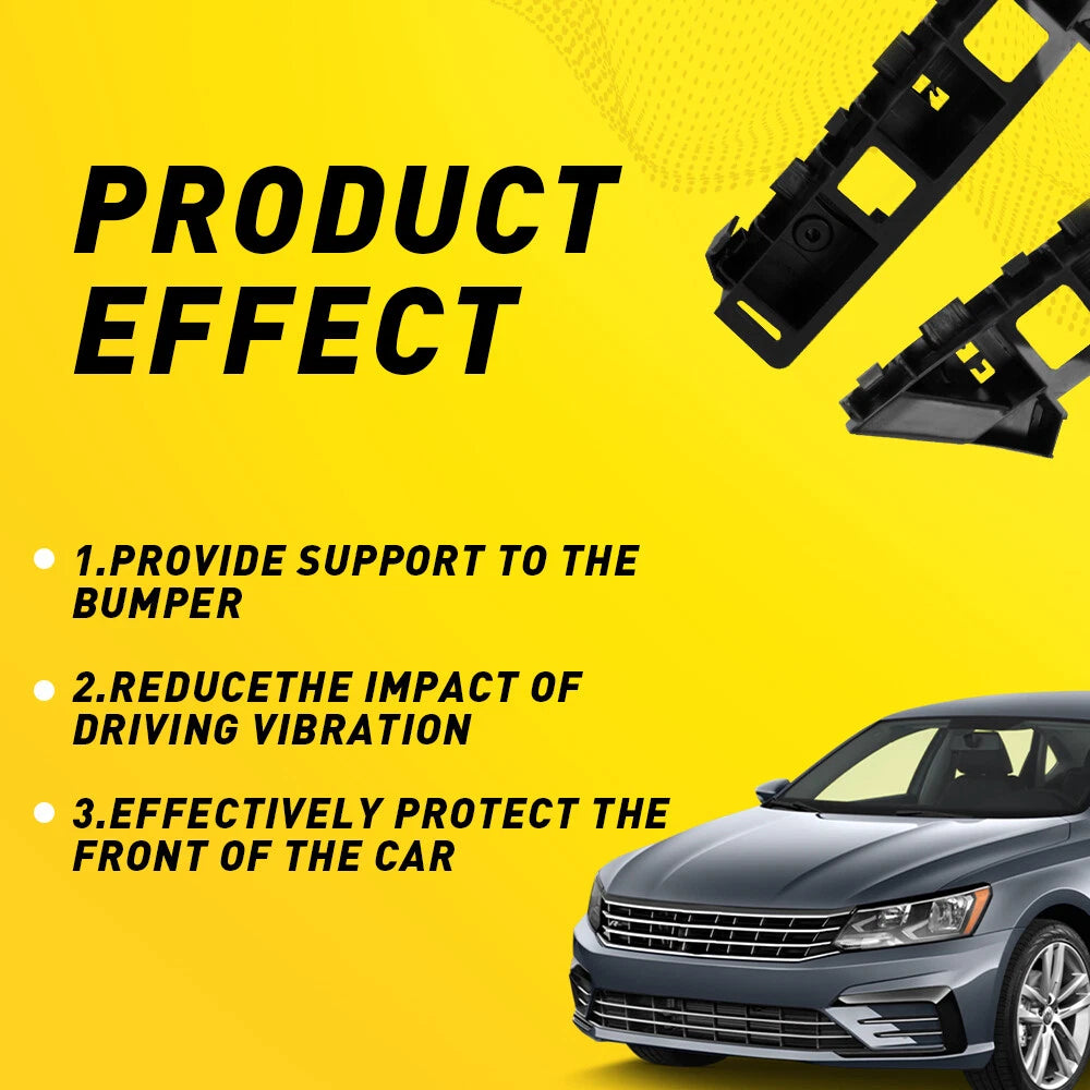 Pair Front Bumper Retainer Support Bracket Sets For 2012-2015 Volkswagen Passat 6B93BC-57