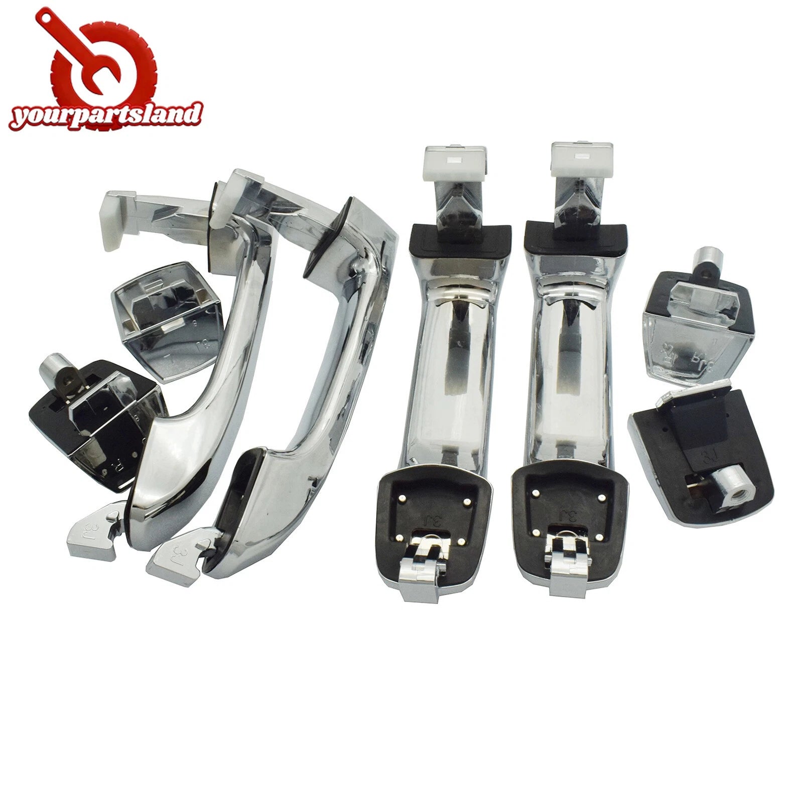 Chrome Front Rear LH RH Exterior Door Handle for Hyundai Veracruz 3.8L 2007-2012 6B93BC-57