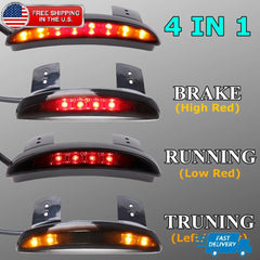 LED Turn Signal Brake Tail Lights For Harley Davidson Iron 883 XL883N 2009-2018