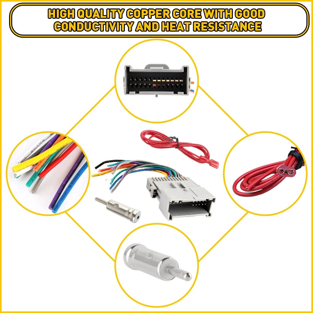 For Chevy Silverado 2003-2006 Car Stereo Radio Wiring Harness Adapter Connector 6B93BC-57