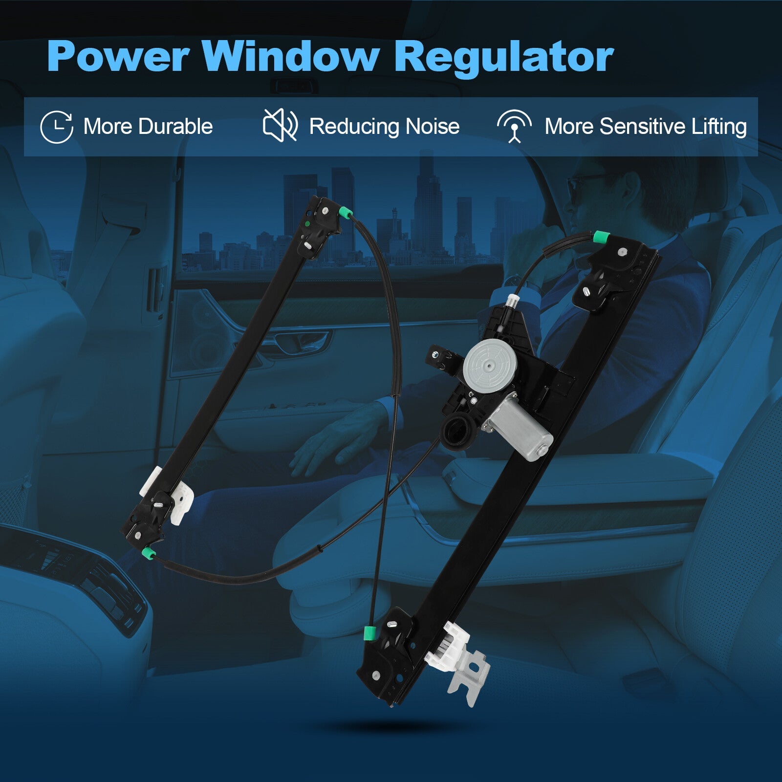 For 2013-2021 Nissan Pathfinder Front Passenger Side Window Regulator with Motor 6B93BC-57