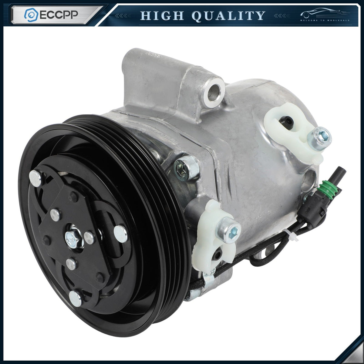 A/C Compressor with Clutch for Smart Fortwo 2008-2015 L3 1.0L w/ 4 Pulley Groove 6B93BC-57