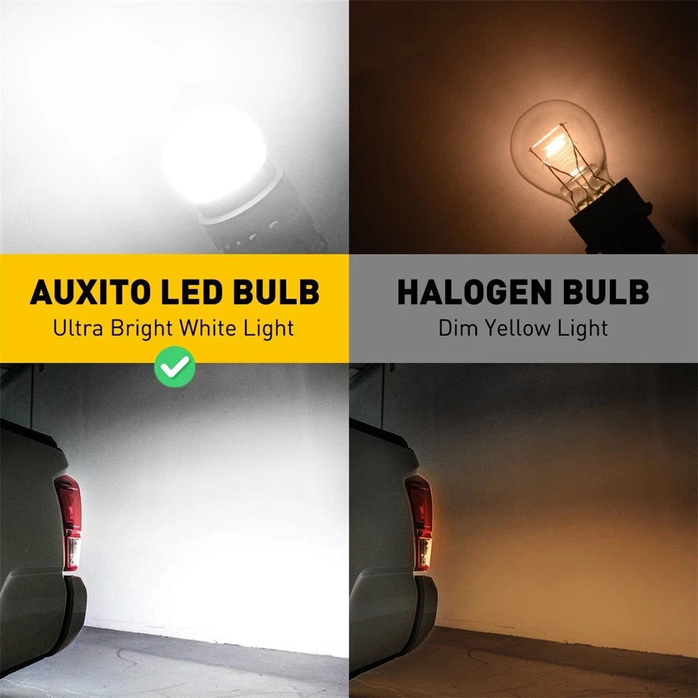 AUXITO 3157 3156 LED Reverse Backup Light Bulbs 6000K White Super Bright 2US6T A 6B93BC-57