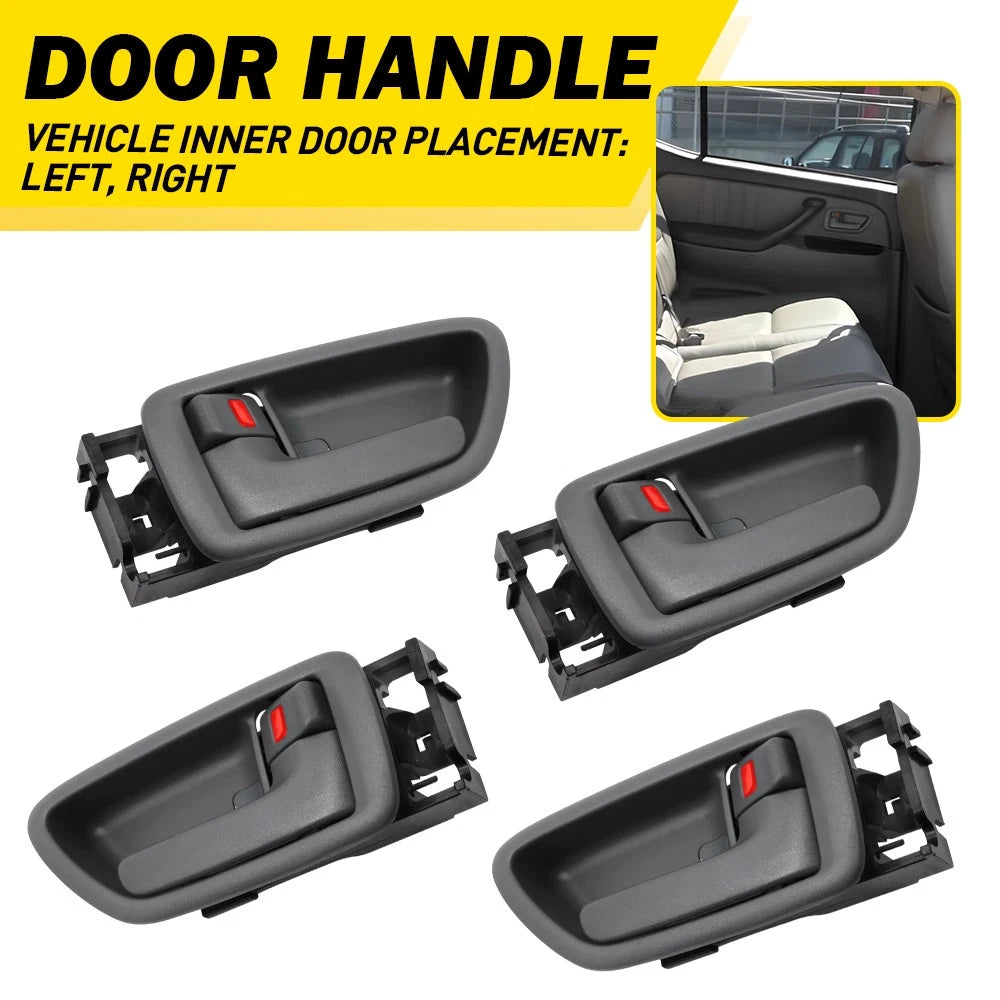 4x Door Handle Interior Gray For 2004-2006 Toyota Tundra Pickup Crew Cab ONLY EA 6B93BC-57