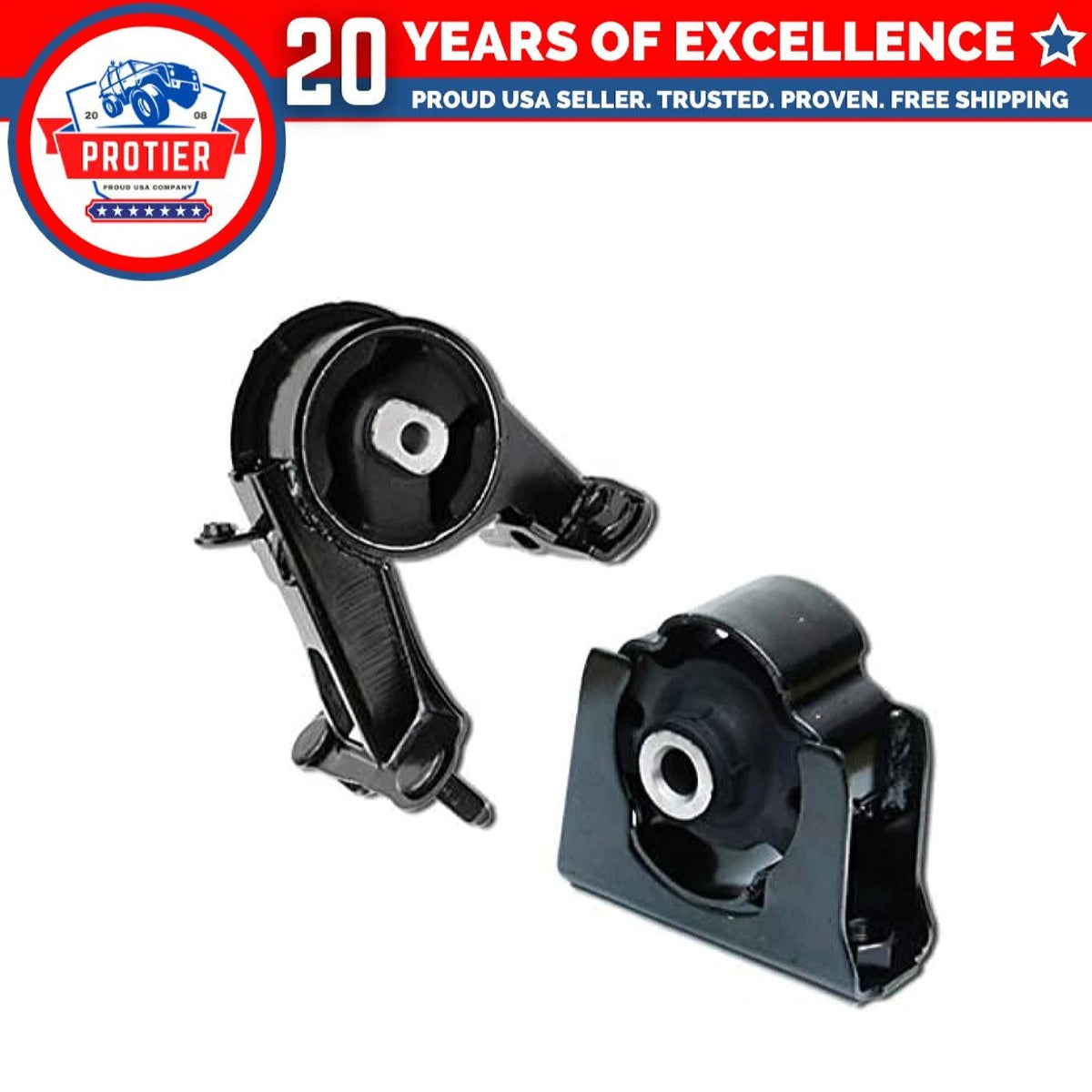 Fits 2006-2008 Toyota RAV4 2.4L 2WD Front & Rear Motor Mount Set 2PCS : A62012, 6B93BC-57