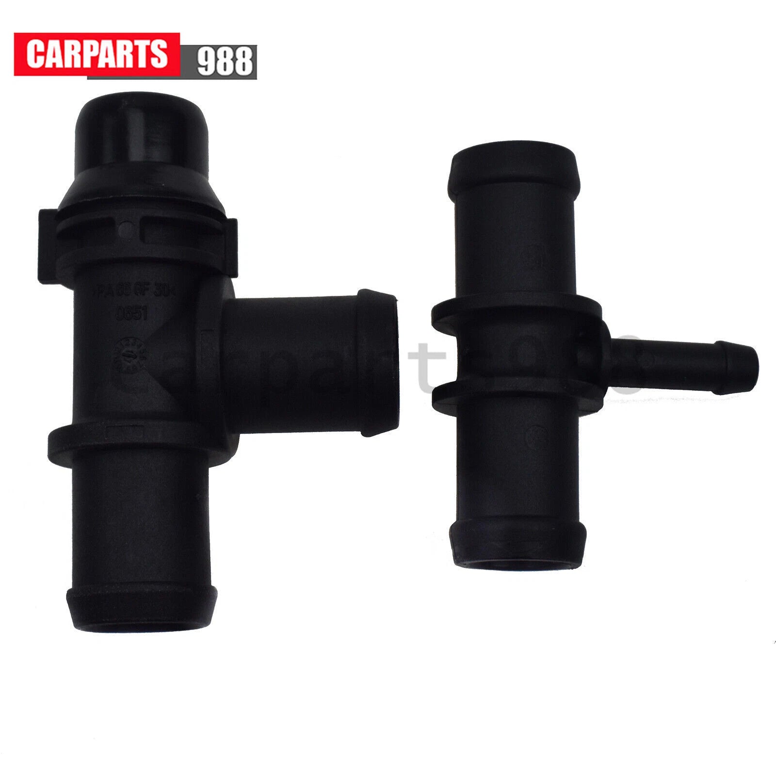 2Pcs Heater Hose Tee Connector for 2010-2013 Ford Transit Connect 2.0 9T1Z18472C 6B93BC-57
