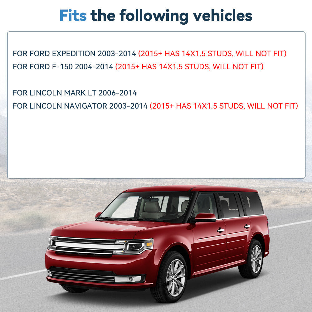 (4) 1.5 inch Hubcentric Wheel Spacers 6x135 14x2 For Lincoln Navigator Mark LT 6B93BC-57