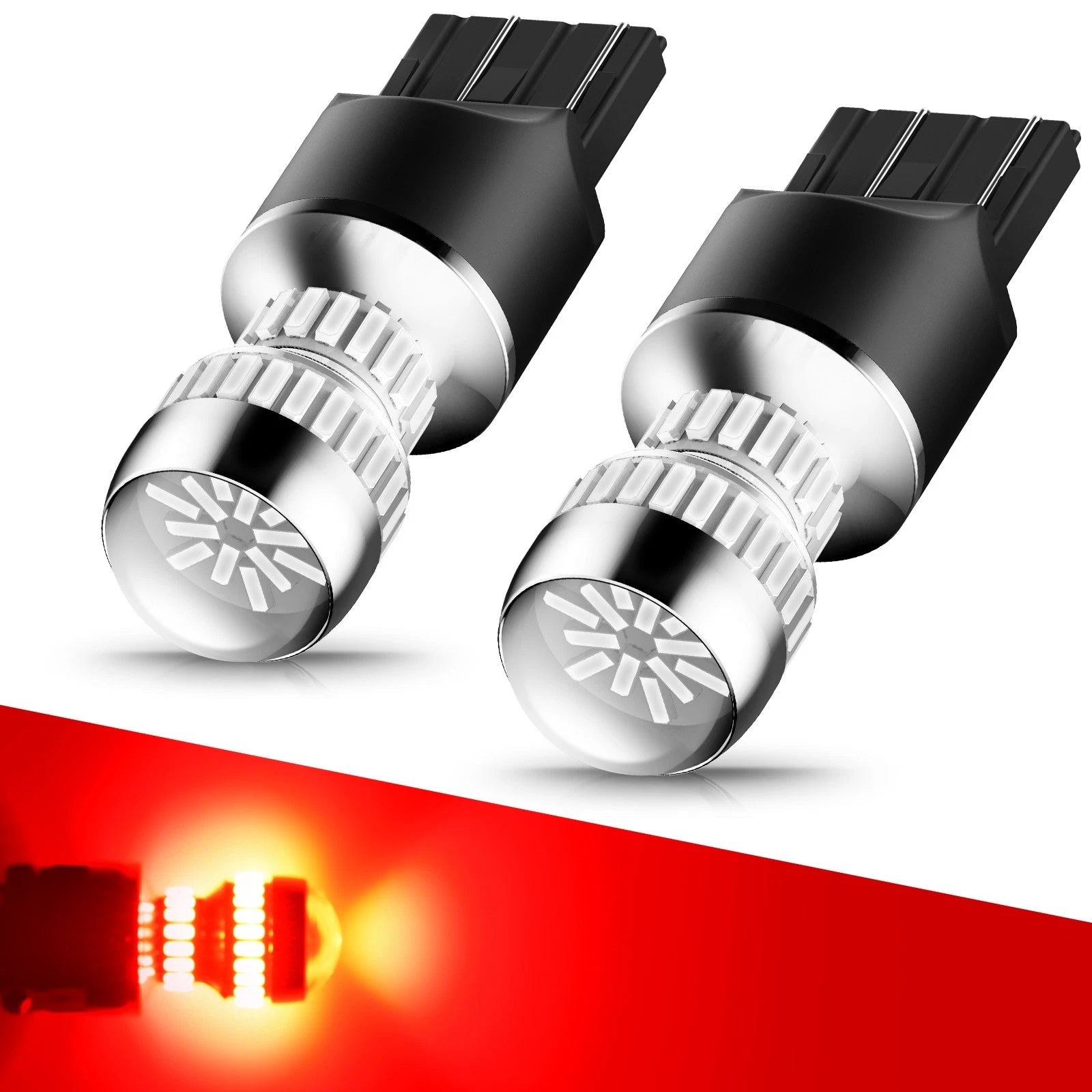AUXITO Light 7443 7440 LED Brake Tail Turn Signal Bulb Super Bright Red 1-5 Pair AUXITO