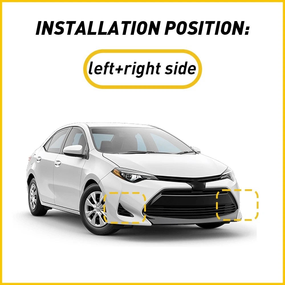 Fog Light Cover For 2017-2019 Toyota Corolla LE XLE CE Left Right Gloss Black 6B93BC-57