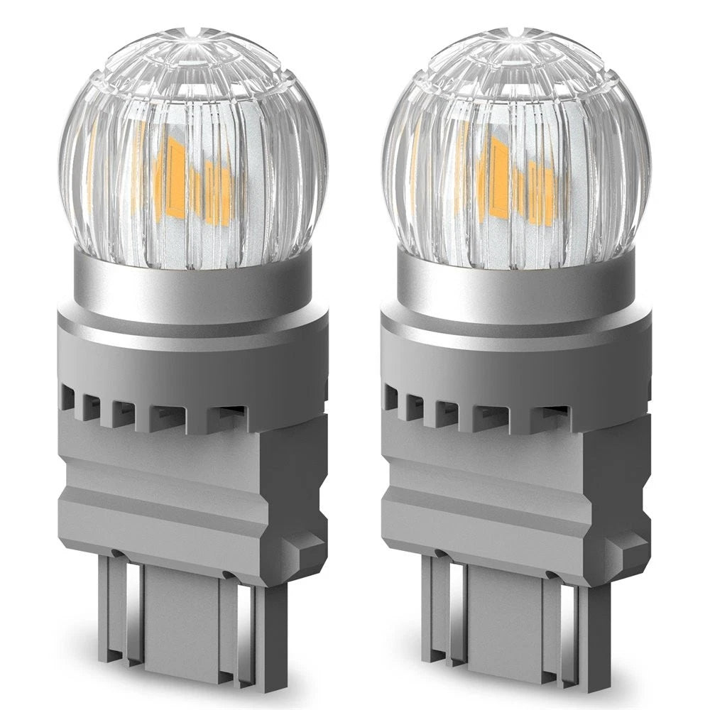 2X AUXITO 3157 4157 LED Amber Yellow Turn Signal Blinker Corner Light bulb 6T EA AUXITO