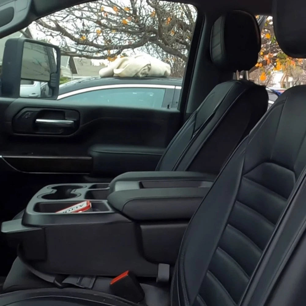 Console Lid Armrest Cover Pad For 2019-24 GMC Sierra Chevy Silverado Jump Seat A 6B93BC-57