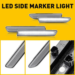For 04-08 Acura TL Clear Lens 4PCS Front+Rear LED White Side Marker Lights Lamps 6B93BC-57