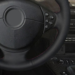 Top Leather Steering Wheel Hand-stitch on Wrap Cover For BMW E36 E39 Z3 E37 E38