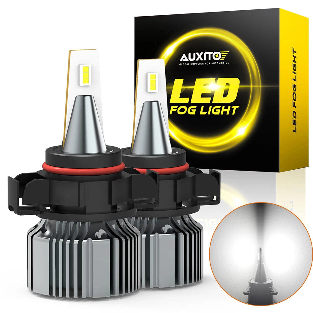 2x AUXITO PSX24W LED Fog Light Super Bright 2504 6500K Halogen Replacement Lamps AUXITO