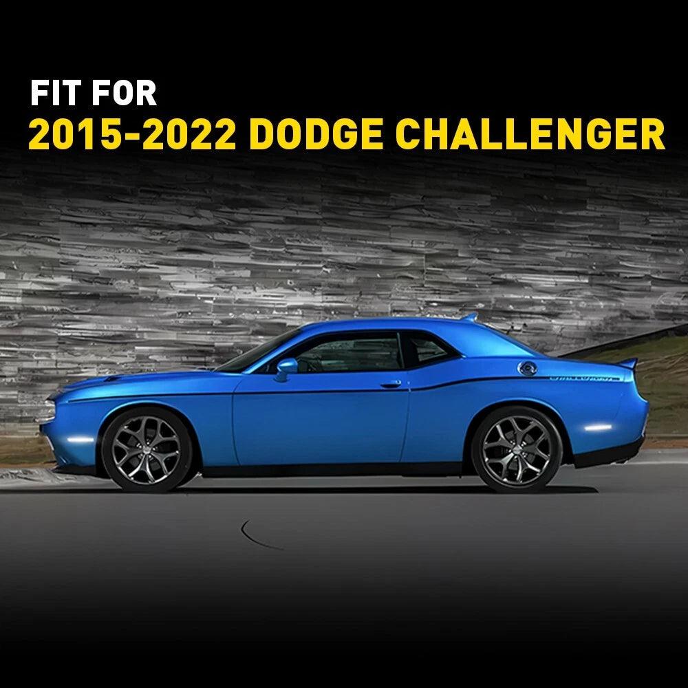 For 2015-2022 Dodge Challenger Bumper Front Side Marker Lamps Clear Lights Lens 6B93BC-57