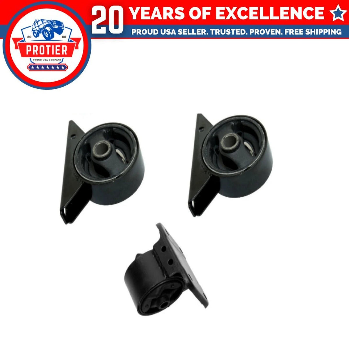 Motor & Trans Mount Set 3PCS Compatible for 1995-1996 Mitsubishi Mirage 1.8L 6B93BC-57