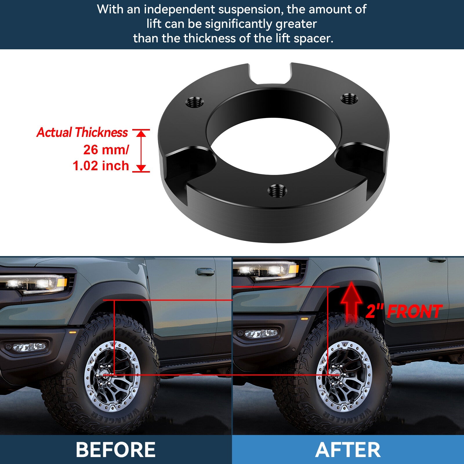 2" Front & Rear Leveling Lift Kit + Differ Drop For Toyota Tundra 1999-2006 4WD 6B93BC-57