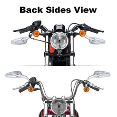 Chrome 8mm Rear View Side Mirrors Fit For Harley Touring Electra Road Glide King