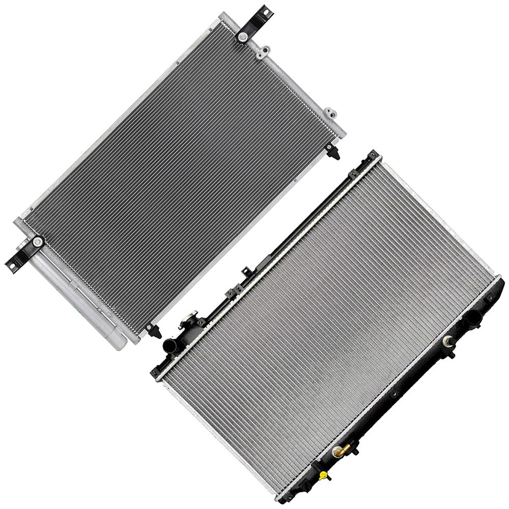 Aluminum Radiator & AC Condenser Cooling Kit For 1998-2003 2004 2005 Lexus GS300 6B93BC-57