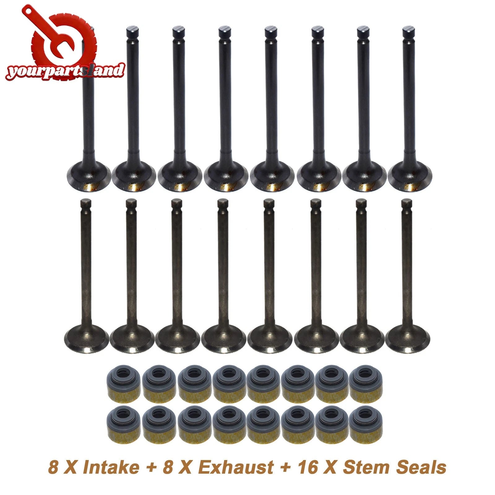 32pcs Intake Exhaust Valve Stem Seal Kit for 01-12 Hyundai Kia 2.0L 22211-23600 6B93BC-57