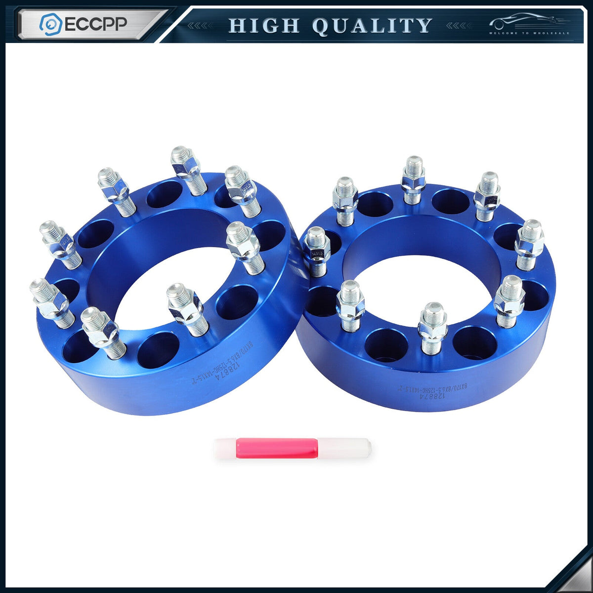 2Pcs 2" 8x170 to 8x6.5 Wheel Adapters 14x1.5 For Ford F-250 to Chevy 8 Lug Wheel 6B93BC-57