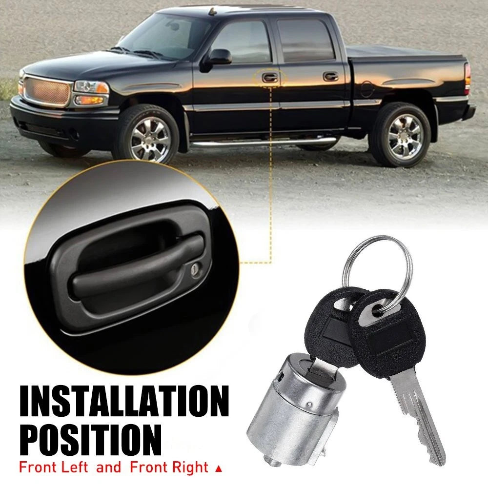 Door Lock Cylinder Set with 2 Keys For 1995-2000 CHEVY GMC TRUCK SUBURBAN EOA 6B93BC-57