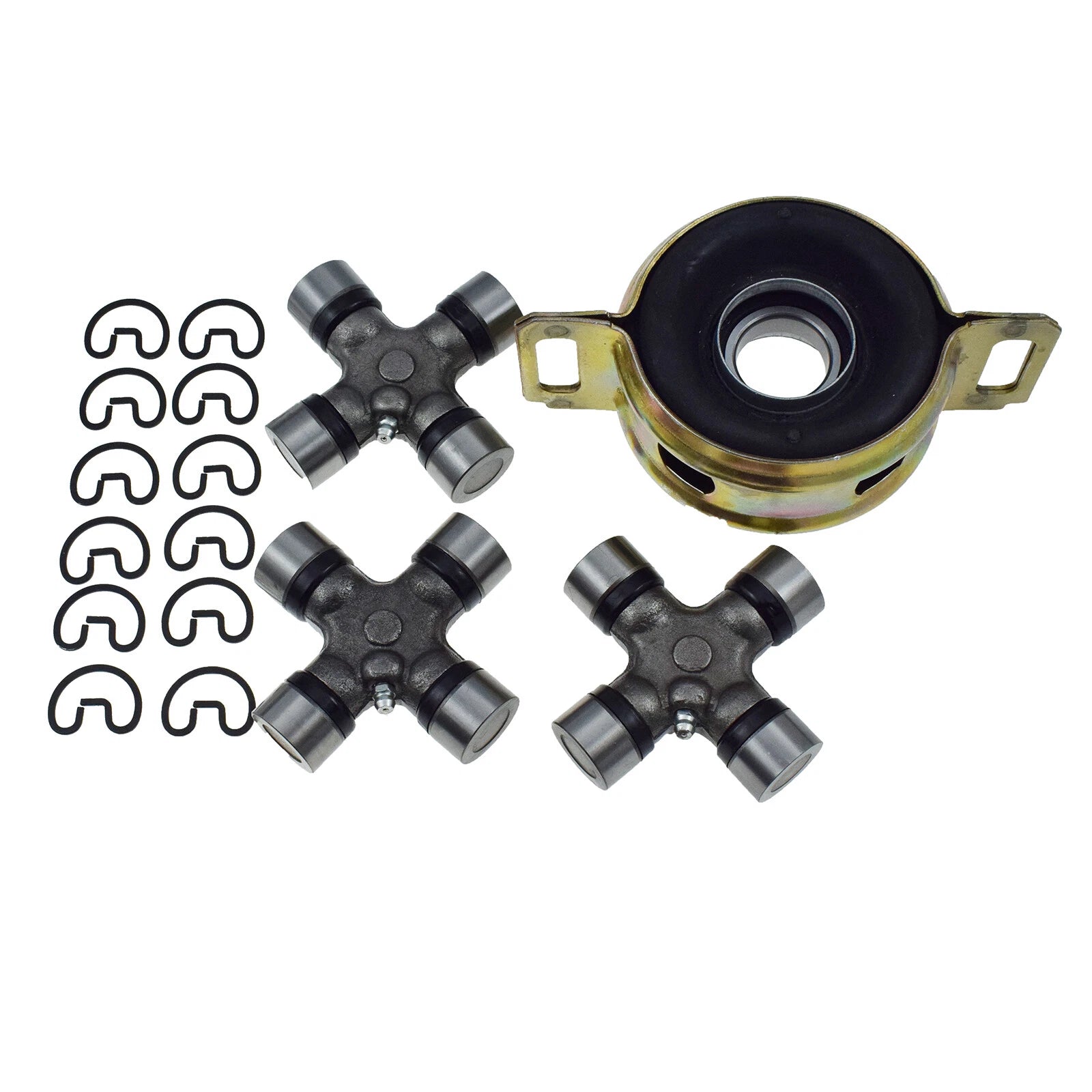 Driveshaft Center Carrier Bearing & U-Joints Set for Toyota TACOMA Tundra T100 6B93BC-57