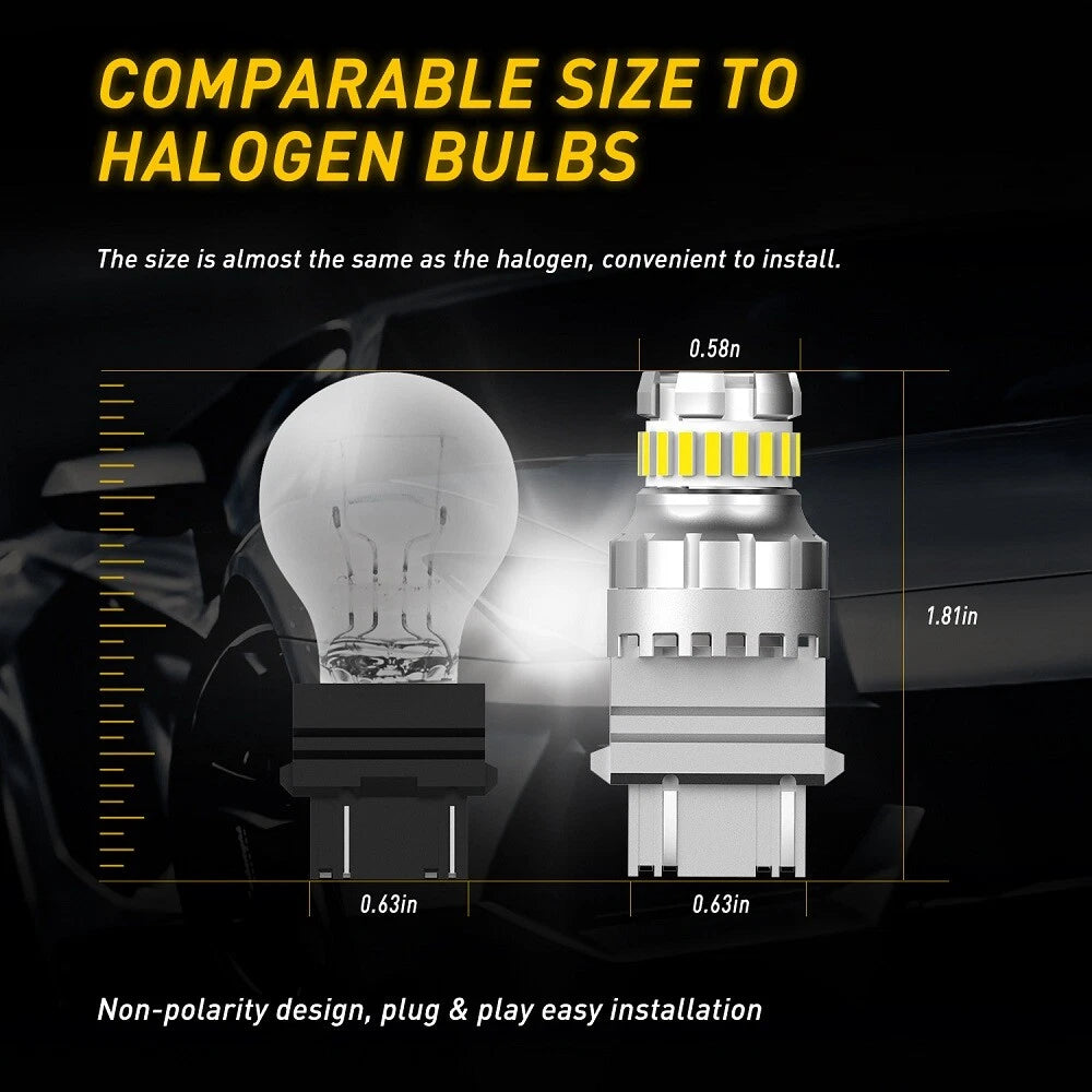 AUXITO 4157 3156 3157 LED Backup Reverse DRL Bulbs CANBUS Anti Hyper Flash White AUXITO