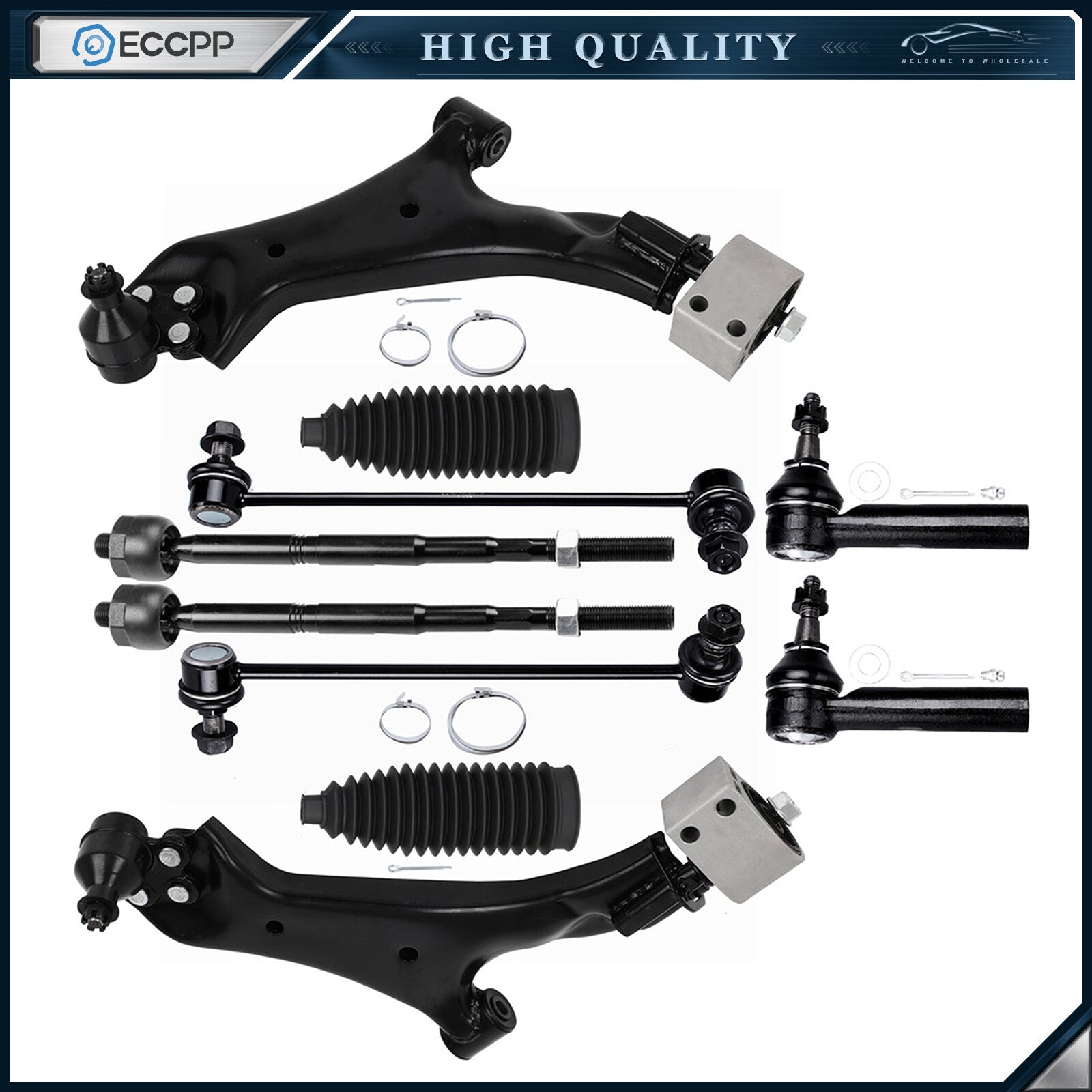 Front Tie Rod End Sway Bar Control Arm w/Ball Joint Fits 2010-2017 GMC Terrain 6B93BC-57