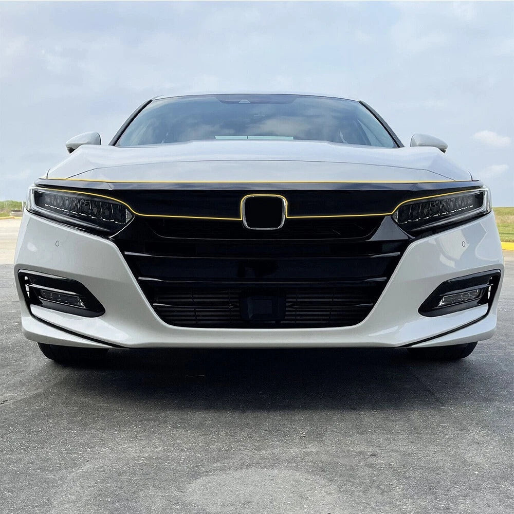 Front Grill Trim Chrome Delete Blackout Overlay for 2018-2020 Honda Accord Sedan 6B93BC-57
