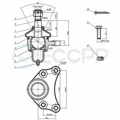 Fits 1989 - 1995 Toyota Pickup 2WD 4PCS Front Upper & Lower Ball Joints Kit 6B93BC-57