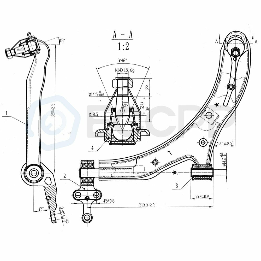 6Pcs For 2002-2006 Nissan Sentra Front Lower Control Arm Inner Outer Tie Rod End 6B93BC-57