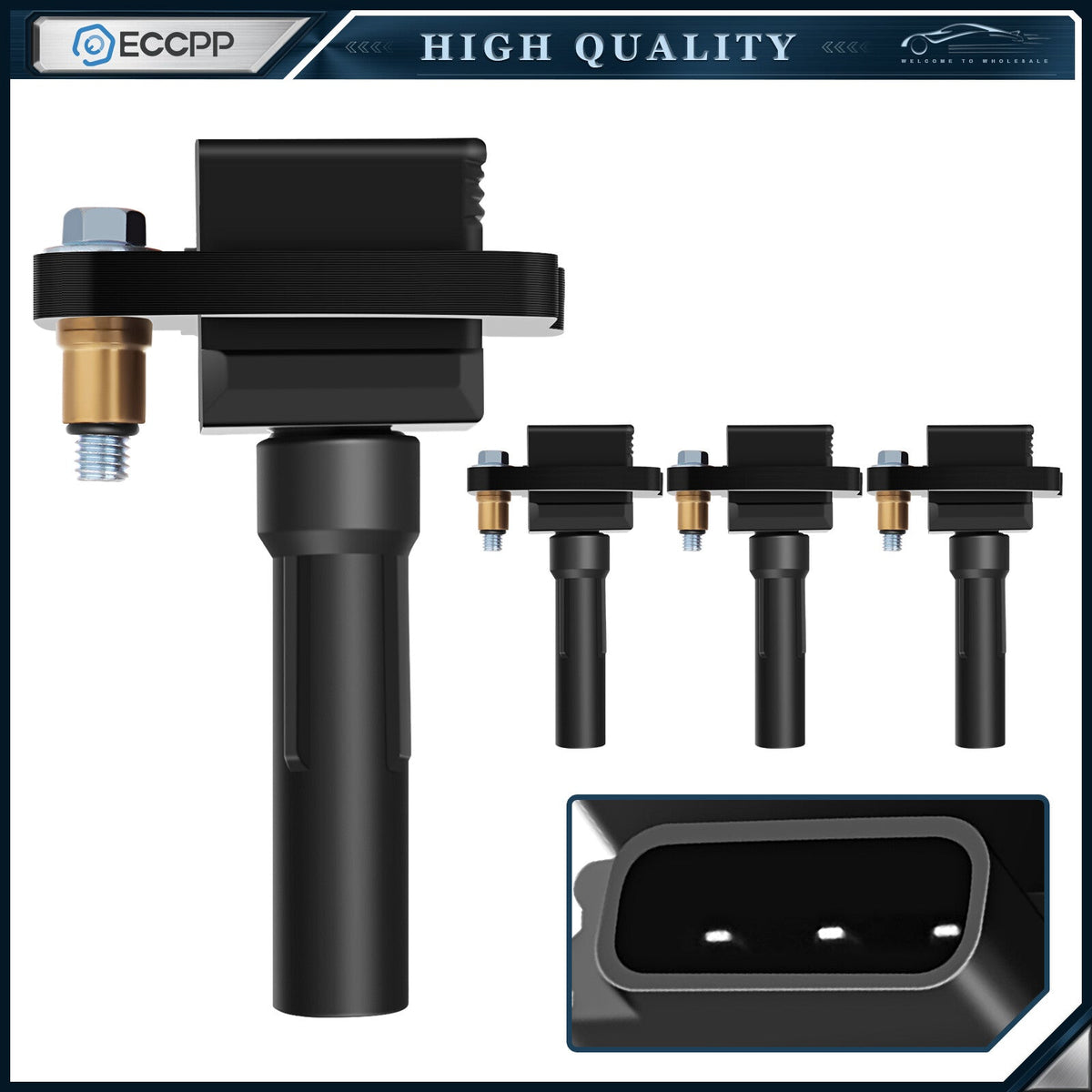 ECCPP 4 Ignition Coils For 2005-2009 Subaru Legacy Outback Impreza H4 2.5L 6B93BC-57