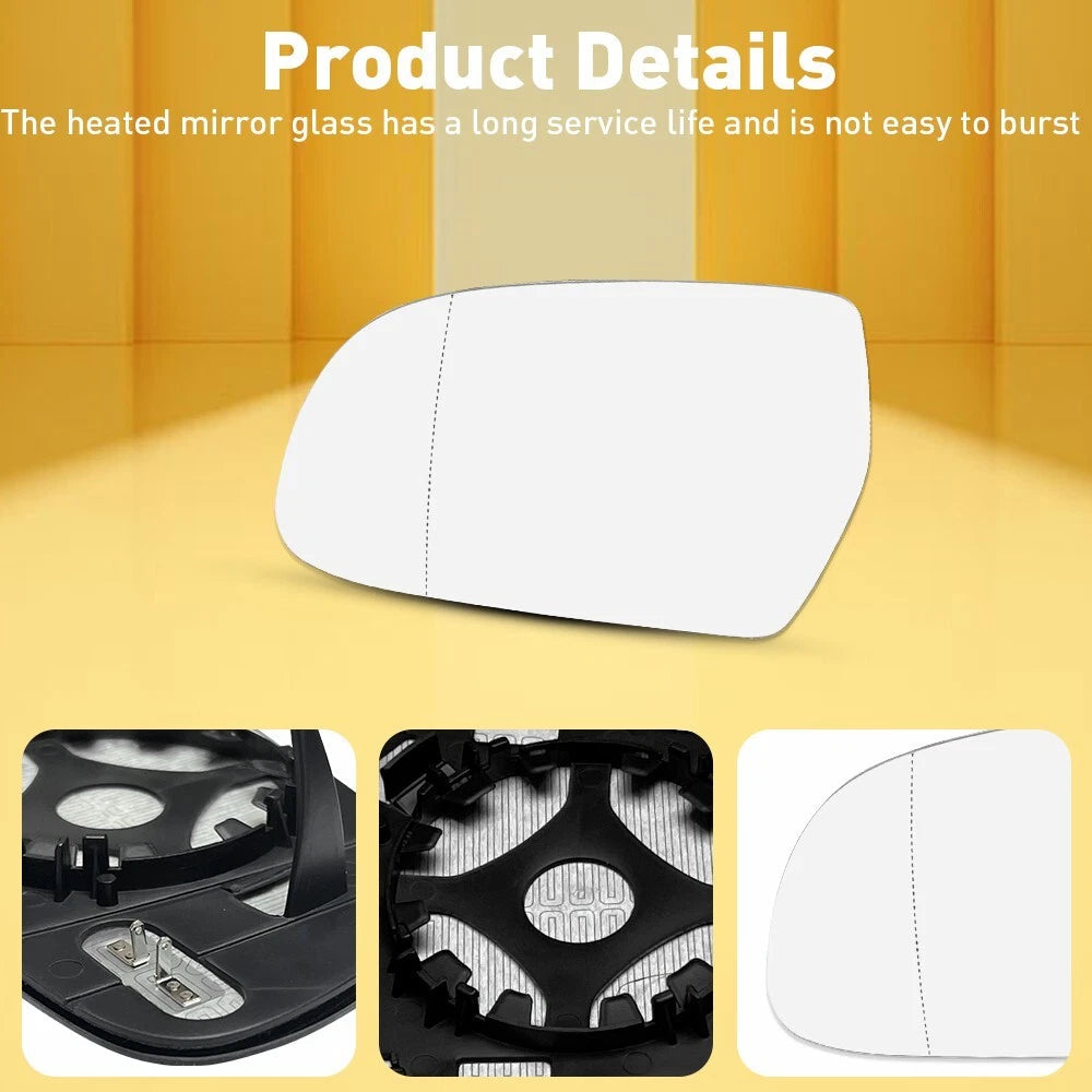Left Right Side Mirror Glass Heated w/Backing For Audi A3/A5 A4 Quattro/S4 S5 EA 6B93BC-57