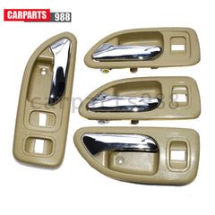 Interior Door Handle Front Rear LH RH For 1994-1997 Honda Accord Beige & Chrome 6B93BC-57