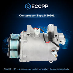 ECCPP A/C AC Compressor For Acura TSX 2.4L 2009-2010 2011 2012 2013 2014 ECCPP
