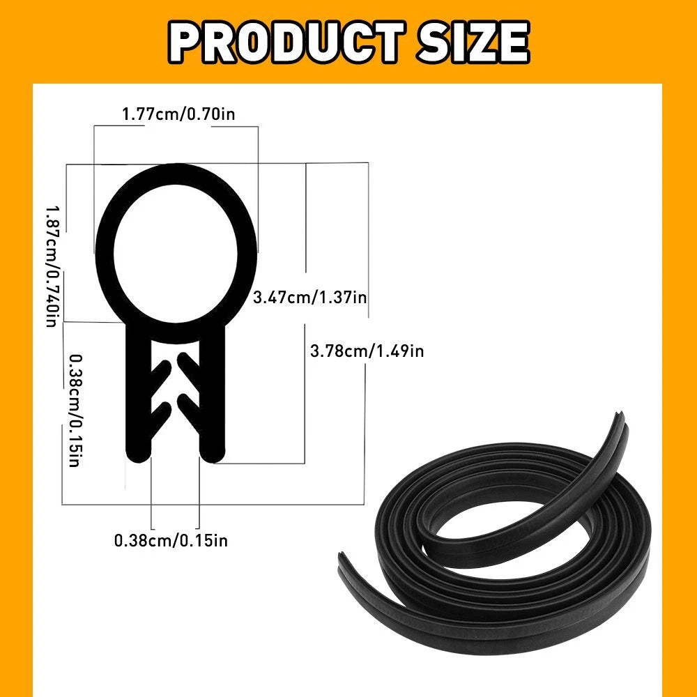 Black Rubber Seal Car Part Weather Strip Door Window Lock Trunk Hood Edge Trim A 6B93BC-57