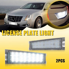 2X LED License Plate Light White For 2008-2010 Cadillac CTS 4-Door Sedan 6000K A 6B93BC-57