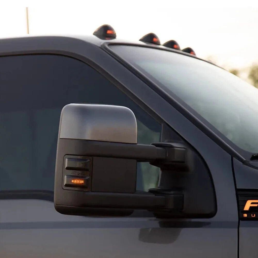 2pcs Smoke Lens Side Mirror Light Cover For 2008-16 Ford F250 F350 Super Duty EA 6B93BC-57