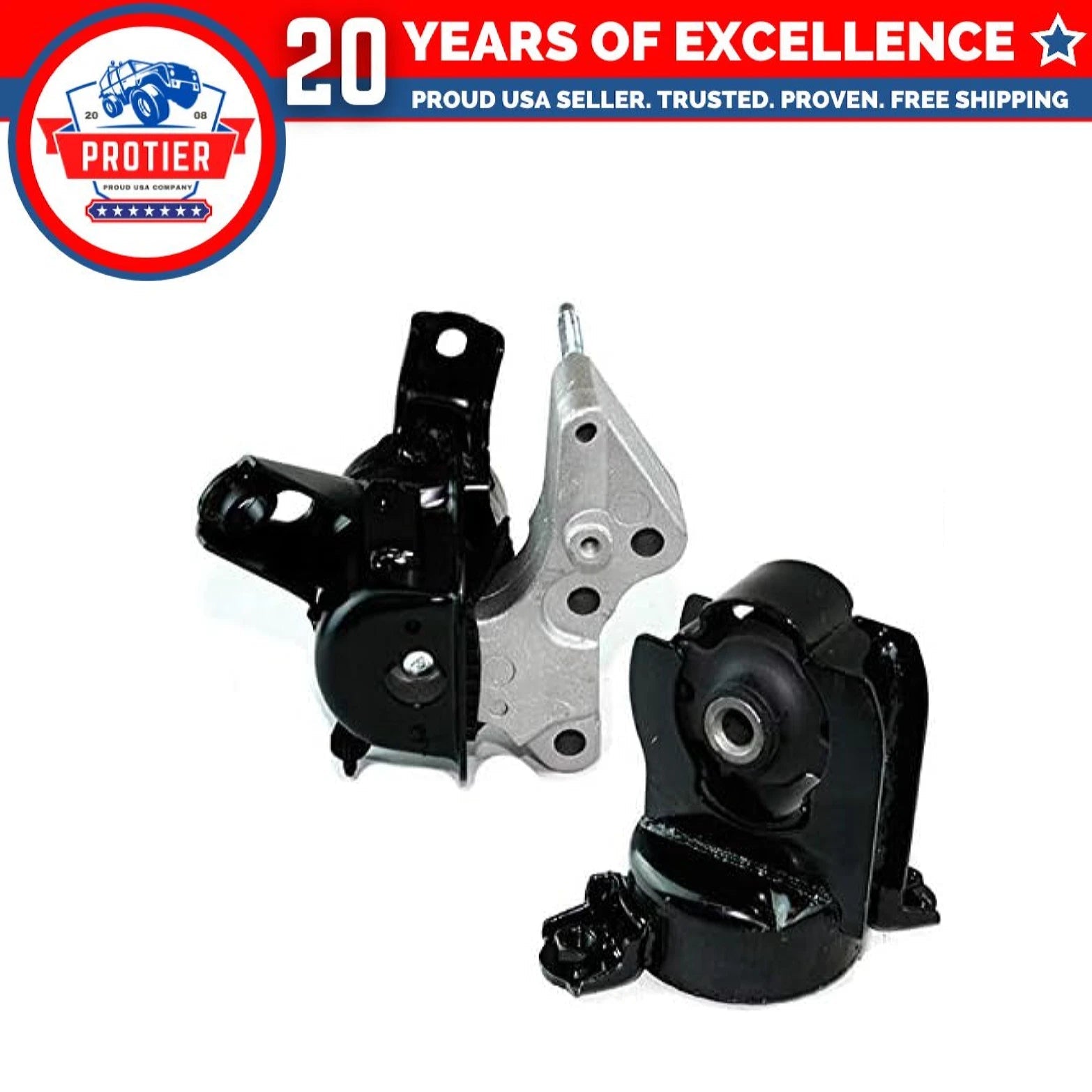 Fits 2006-2012 Toyota RAV4 3.5L Front & Front Right Engine Motor Mount 2pc : 6B93BC-57