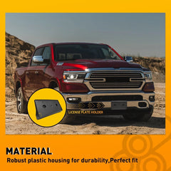For 2019-2022 DODGE RAM 1500 DT Front Bumper License Tag Plate Bracket Holder EA 6B93BC-57