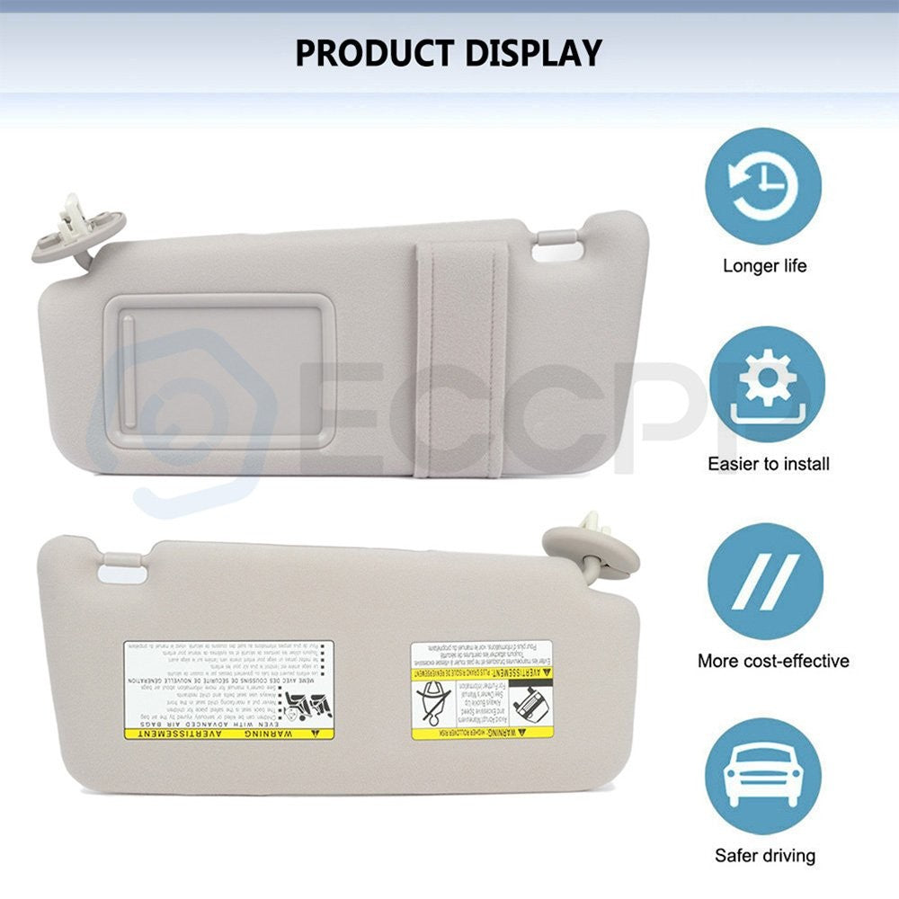 Car Sun Visor Left & Right Side W/ Sunroof For 09-16 Toyota Venza 6B93BC-57