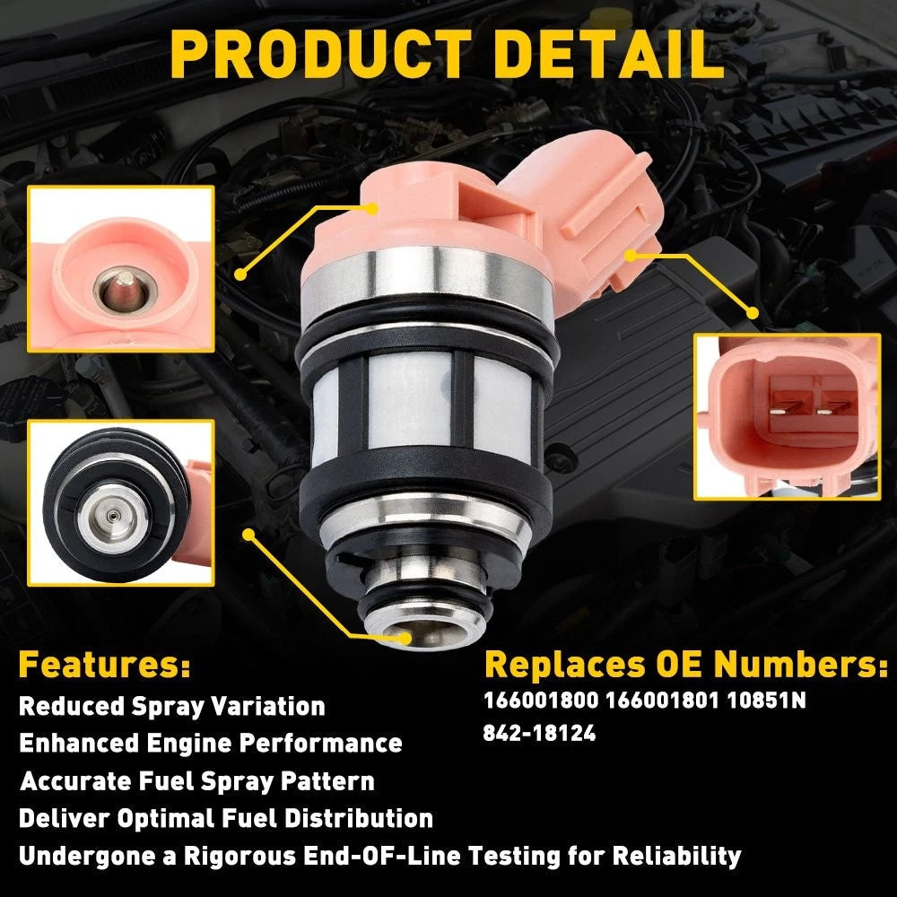 6Pcs/set Fuel Injectors for Nissan 1996-2004 Frontier Pathfinder Xterra USA 3.3L 6B93BC-57