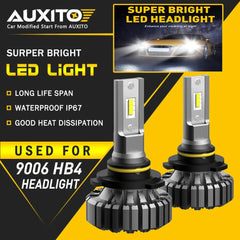 2X AUXITO 9006 HB4 Headlight Bulb Low Beam 20000LM LED Super White Kit HID B3 EA AUXITO