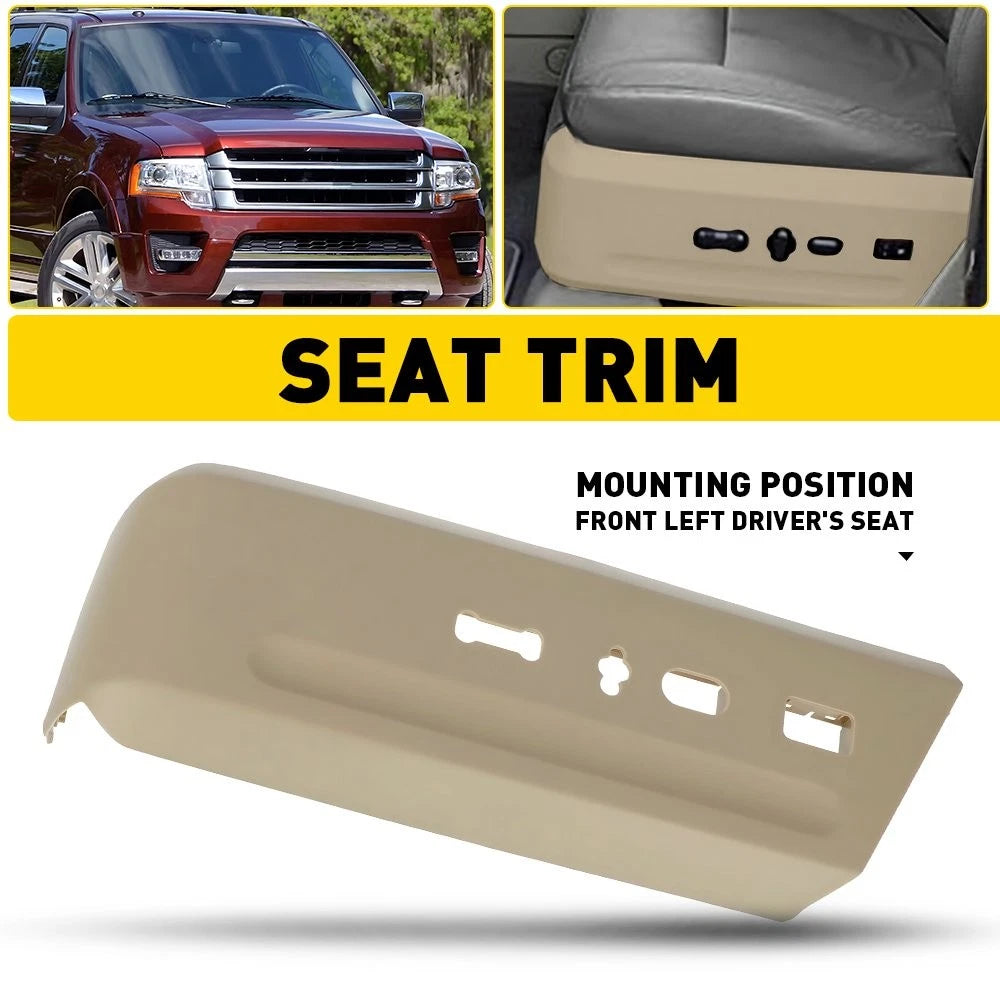 For 2015-2017 Ford Expedition w/ 10-Way Left Power Seat Cover Trim Panel Bezel A 6B93BC-57